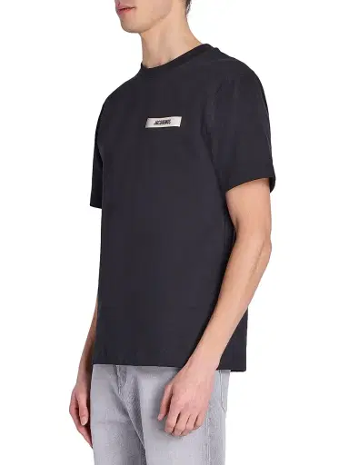 Jacquemus Men's The Gros Grain Crewneck T-Shirt - Black - Size XXL | Thumbnail 4 Jacquemus Men's The Gros Grain Crewneck T-Shirt - Black - Size XXL | Thumbnail 4