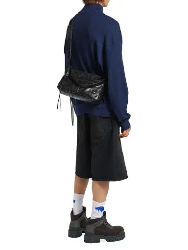 Balenciaga Men's Le City Moto Small Crossbody Bag - Black | Thumbnail 3
