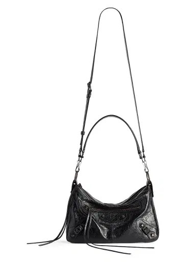 Balenciaga Men's Le City Moto Small Crossbody Bag - Black | Thumbnail 1