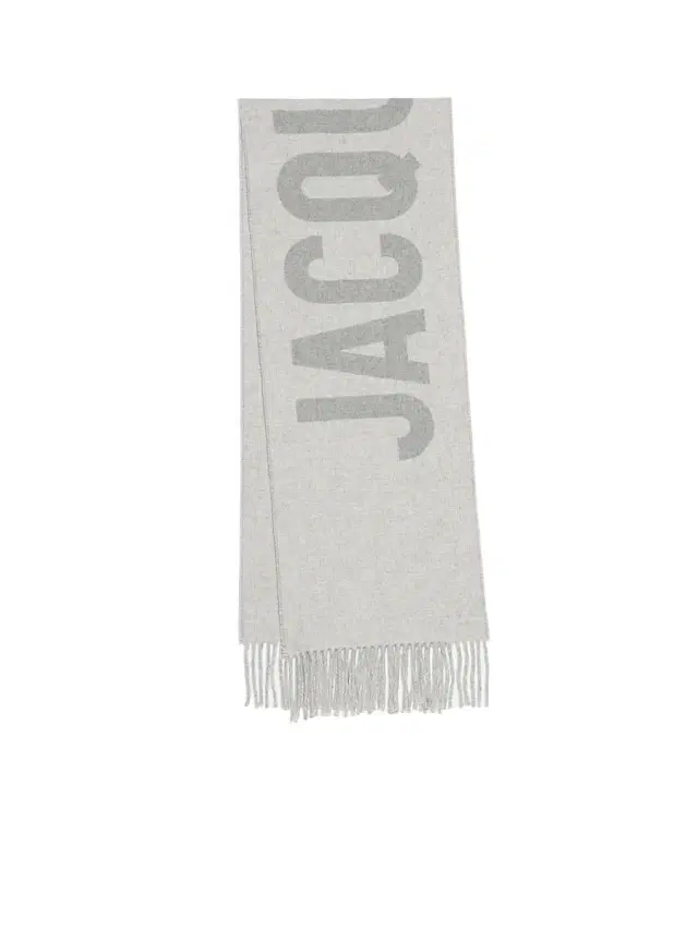 Jacquemus Men's L'echarpe Logo Wool Scarf - Grey