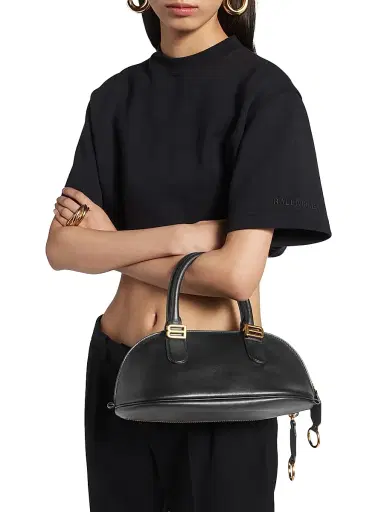 Balenciaga Women's Bolero Bowling Crossbody Bag - Black Plum | Thumbnail 2