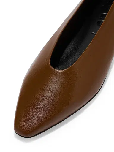 Aeyde Women's Betty Leather Flats - Tobacco | Thumbnail 4 Aeyde Women's Betty Leather Flats - Tobacco | Thumbnail 4