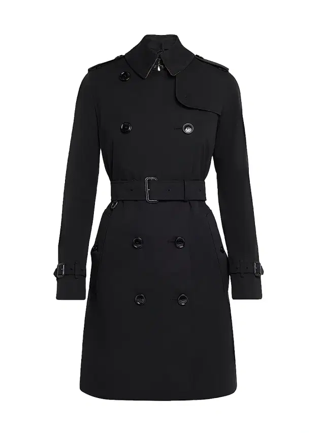 Women's Kensington Double-Breasted Trench Coat - Black