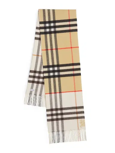 Burberry Women's Double Check Cashmere Scarf | Thumbnail 3