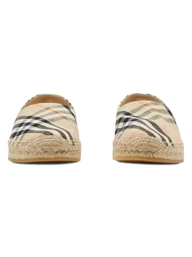 Burberry Women's Mews Linen Check Espadrille Flats | Thumbnail 2 Burberry Women's Mews Linen Check Espadrille Flats | Thumbnail 2