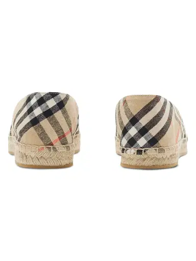 Burberry Women's Mews Linen Check Espadrille Flats | Thumbnail 3 Burberry Women's Mews Linen Check Espadrille Flats | Thumbnail 3