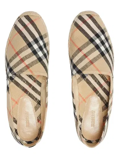 Burberry Women's Mews Linen Check Espadrille Flats | Thumbnail 4 Burberry Women's Mews Linen Check Espadrille Flats | Thumbnail 4