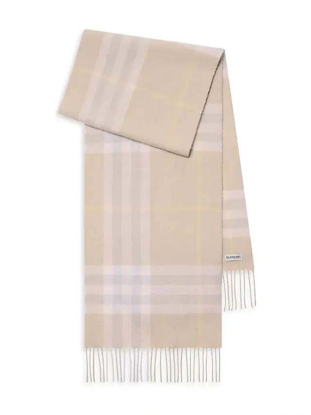 Women's Check Cashmere Scarf - Smoke