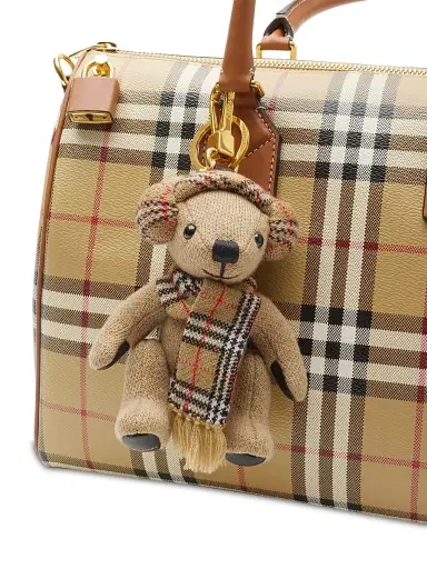 Burberry Women's Thomas Earmuff Bear Keychain - Sand | Thumbnail 3 Burberry Women's Thomas Earmuff Bear Keychain - Sand | Thumbnail 3
