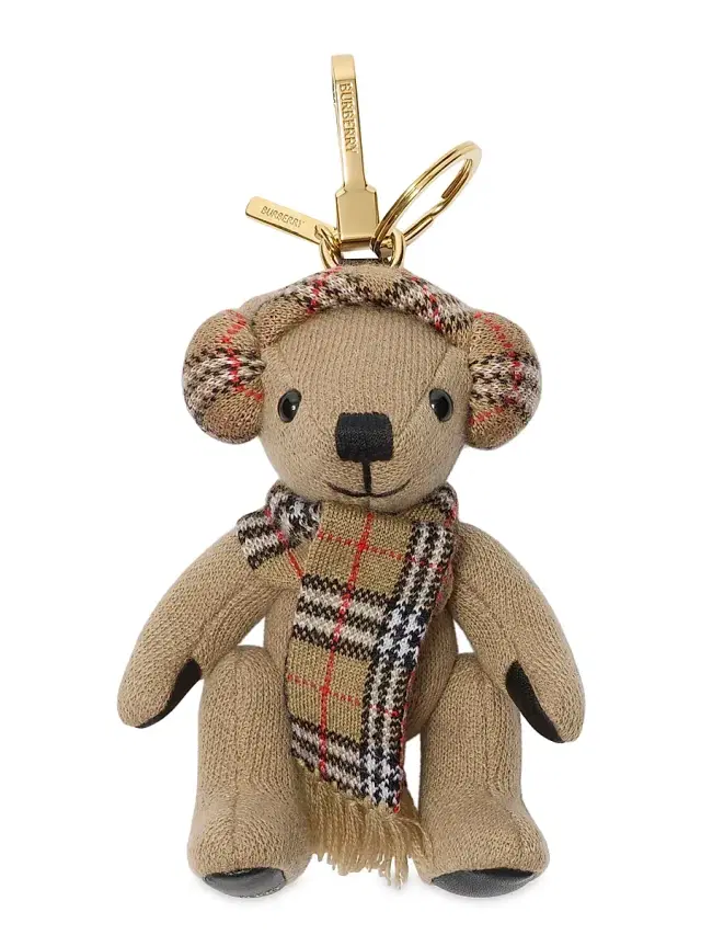 Burberry Women's Thomas Earmuff Bear Keychain - Sand