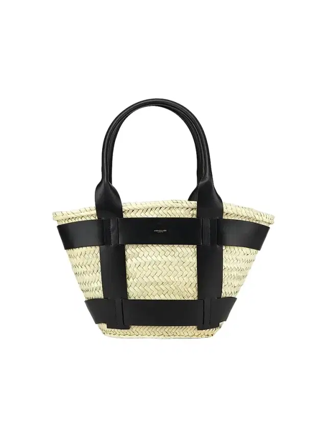 DeMellier Women's Santorini Raffia Tote Bag - Black