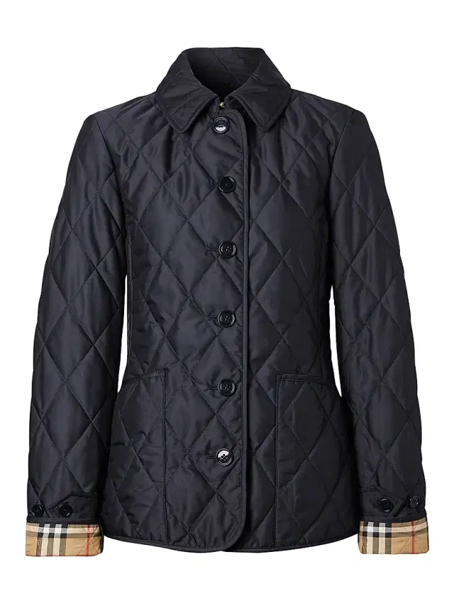 Burberry Women's Fernleigh Quilted Logo Jacket - Midnight