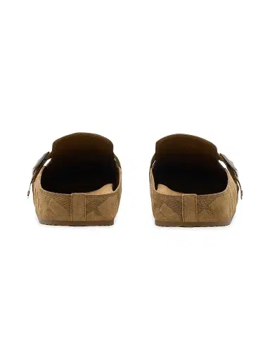 Burberry Men's Urchin Check-Trimmed Suede Clogs - Jute - Size 13 | Thumbnail 3 Burberry Men's Urchin Check-Trimmed Suede Clogs - Jute - Size 13 | Thumbnail 3