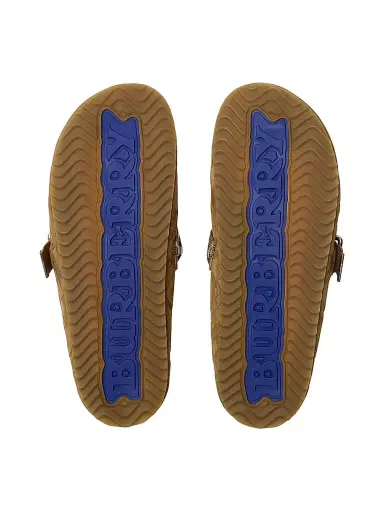 Burberry Men's Urchin Check-Trimmed Suede Clogs - Jute - Size 13 | Thumbnail 5 Burberry Men's Urchin Check-Trimmed Suede Clogs - Jute - Size 13 | Thumbnail 5