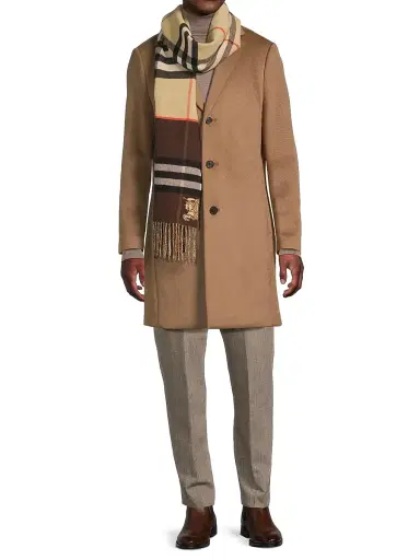 Burberry Men's Check Cashmere Scarf | Thumbnail 2 Burberry Men's Check Cashmere Scarf | Thumbnail 2