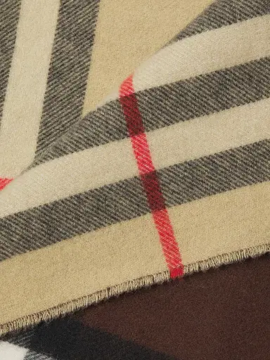 Burberry Men's Check Cashmere Scarf | Thumbnail 4 Burberry Men's Check Cashmere Scarf | Thumbnail 4