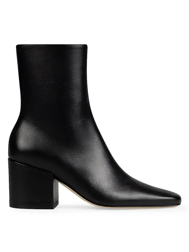 Dear Frances Women's Alma 70MM Leather Ankle Boots - Black