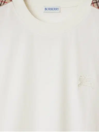 Burberry Men's Check Shoulder Cotton T-Shirt | Thumbnail 6 Burberry Men's Check Shoulder Cotton T-Shirt | Thumbnail 6