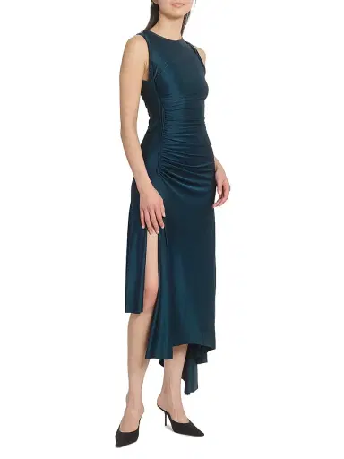 Victoria Beckham Women's Twist-Detail Satin Midi-Dress | Thumbnail 2