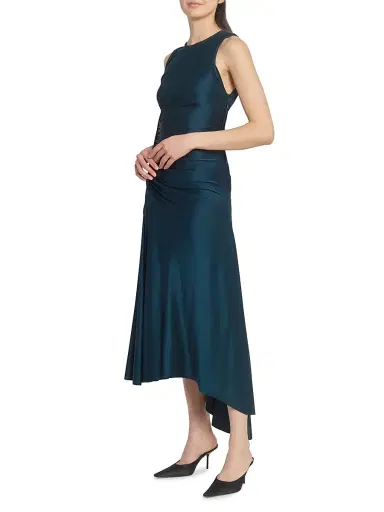 Victoria Beckham Women's Twist-Detail Satin Midi-Dress | Thumbnail 4