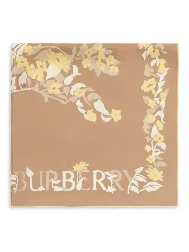 Burberry Women's Floral EKD Silk Scarf | Thumbnail 2 Burberry Women's Floral EKD Silk Scarf | Thumbnail 2