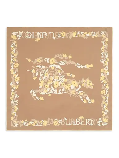 Burberry Women's Floral EKD Silk Scarf | Thumbnail 1 Burberry Women's Floral EKD Silk Scarf | Thumbnail 1