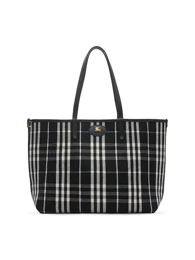 Burberry Women's Bloomsbury Medium Check Reversible Tote Bag | Thumbnail 1 Burberry Women's Bloomsbury Medium Check Reversible Tote Bag | Thumbnail 1