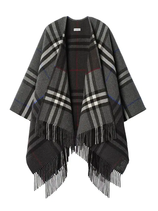 Burberry Women's Checked EKD Logo Wool-Silk Scarf - Marlborough Grey