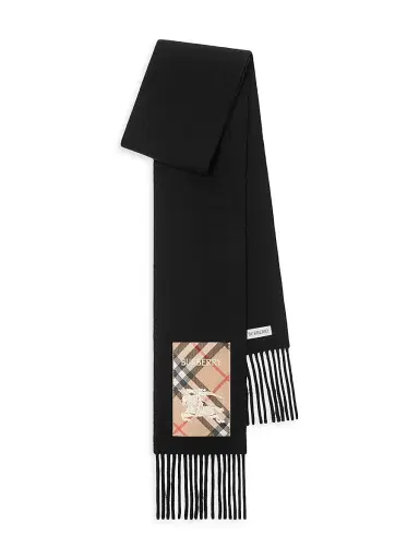 Burberry Check Label Cashmere Scarf | Thumbnail 1