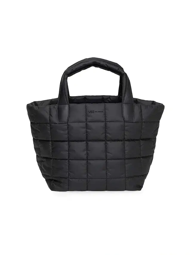 Vee Collective Women's Porter Mini Ripstop Nylon Tote Bag - Matte Black