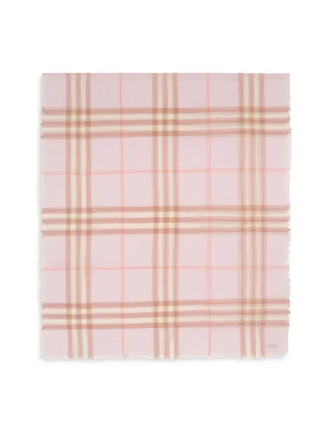 Burberry Women's Giant Check Wool Scarf - Quartz Pink