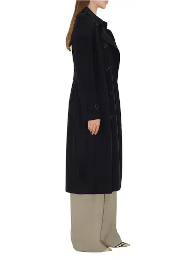 Burberry Women's Kensington Cashmere Long Trench Coat - Navy - Size 14 | Thumbnail 4 Burberry Women's Kensington Cashmere Long Trench Coat - Navy - Size 14 | Thumbnail 4