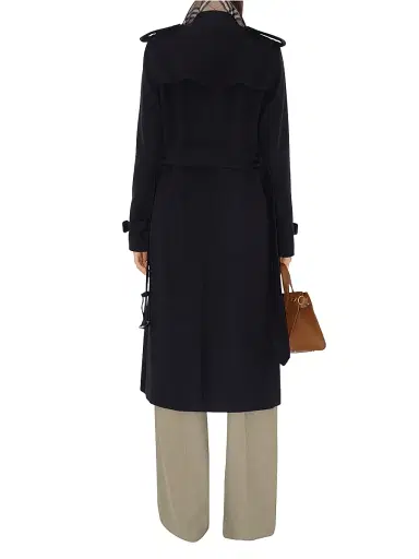 Burberry Women's Kensington Cashmere Long Trench Coat - Navy - Size 14 | Thumbnail 5 Burberry Women's Kensington Cashmere Long Trench Coat - Navy - Size 14 | Thumbnail 5