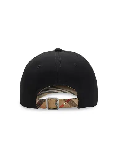 Burberry Men's Gabardine Baseball Cap - Black Sand - Size Medium | Thumbnail 3 Burberry Men's Gabardine Baseball Cap - Black Sand - Size Medium | Thumbnail 3