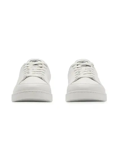 Burberry Men's Set Check-Trim Leather Low-Top Sneakers - White Sand - Size 13 | Thumbnail 2