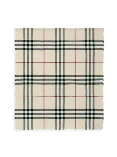 Burberry Women's Check Wool Scarf | Thumbnail 1 Burberry Women's Check Wool Scarf | Thumbnail 1