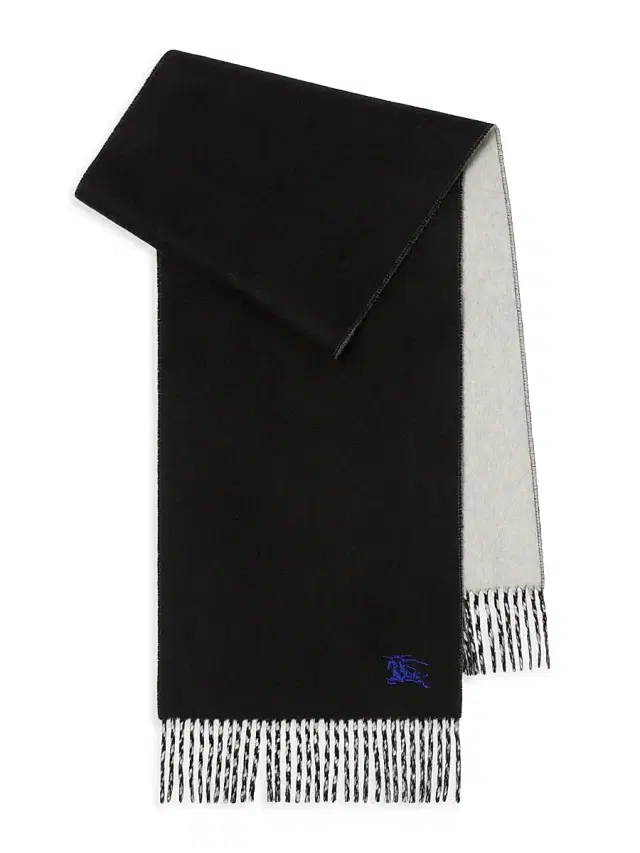 Burberry Women's Reversible Cashmere Scarf - Black Mitten