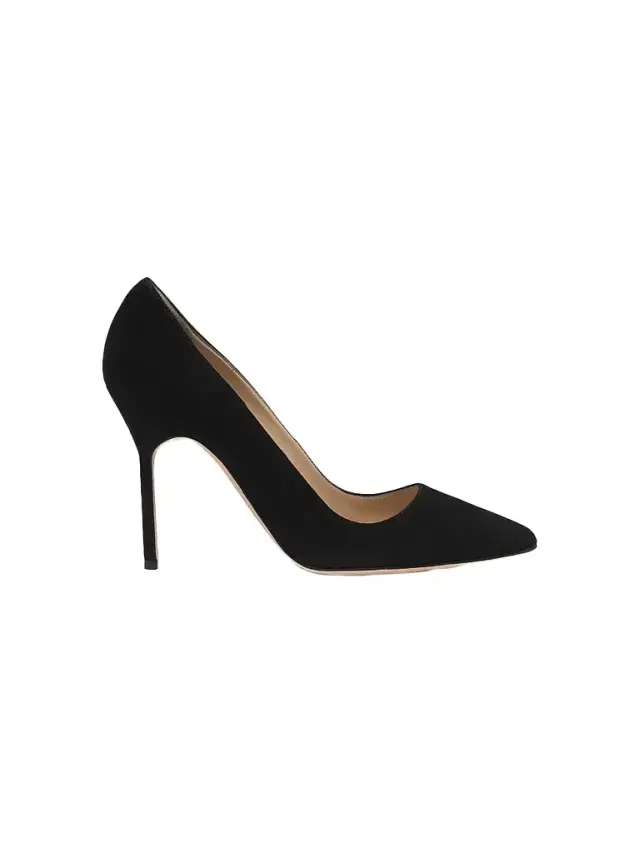 Manolo Blahnik Women's BB 105MM Suede Pumps - Black