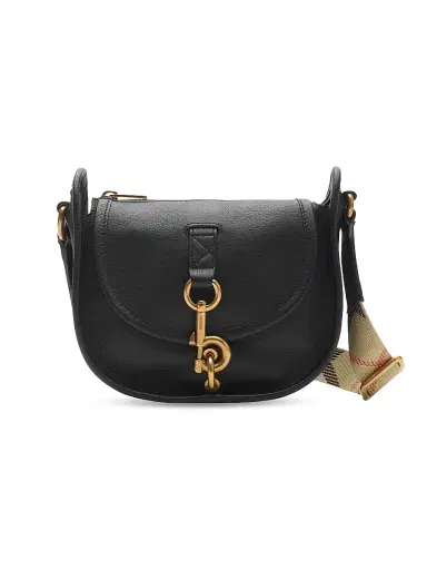 Burberry Women's Mini Check-Strap Leather Messenger Bag | Thumbnail 1 Burberry Women's Mini Check-Strap Leather Messenger Bag | Thumbnail 1