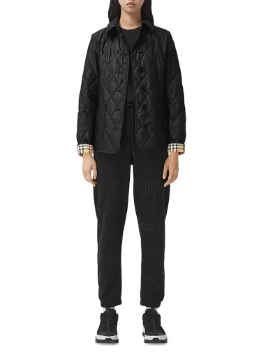 Burberry Women's Fernleigh Quilted Logo Jacket - Black - Size XXS | Thumbnail 2 Burberry Women's Fernleigh Quilted Logo Jacket - Black - Size XXS | Thumbnail 2