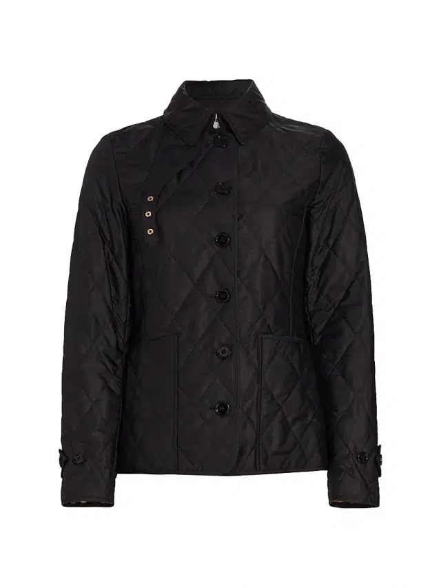 Burberry Women's Fernleigh Quilted Logo Jacket - Black
