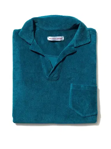 Orlebar Brown Terry Cotton Polo - Navy | Thumbnail 8
