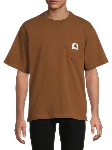 Sacai Men's x Carhartt WIP Patch Pocket Cotton T-Shirt - Dark Beige - Size XXL | Thumbnail 3 Sacai Men's x Carhartt WIP Patch Pocket Cotton T-Shirt - Dark Beige - Size XXL | Thumbnail 3