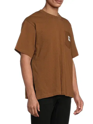 Sacai Men's x Carhartt WIP Patch Pocket Cotton T-Shirt - Dark Beige - Size XXL | Thumbnail 6 Sacai Men's x Carhartt WIP Patch Pocket Cotton T-Shirt - Dark Beige - Size XXL | Thumbnail 6