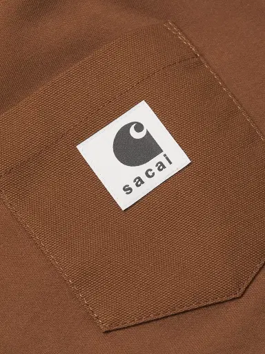 Sacai Men's x Carhartt WIP Patch Pocket Cotton T-Shirt - Dark Beige - Size XXL | Thumbnail 7 Sacai Men's x Carhartt WIP Patch Pocket Cotton T-Shirt - Dark Beige - Size XXL | Thumbnail 7