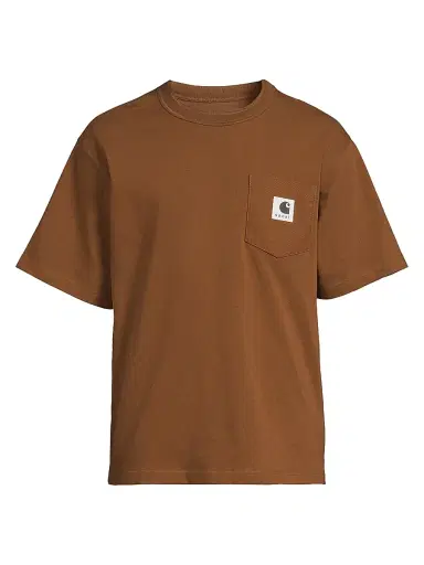 Sacai Men's x Carhartt WIP Patch Pocket Cotton T-Shirt - Dark Beige - Size XXL | Thumbnail 1 Sacai Men's x Carhartt WIP Patch Pocket Cotton T-Shirt - Dark Beige - Size XXL | Thumbnail 1
