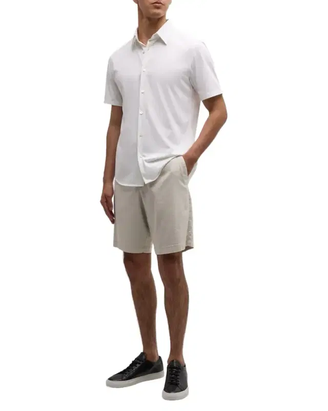 Theory Men 's Irving Short Sleeve Shirt in Structure Knit