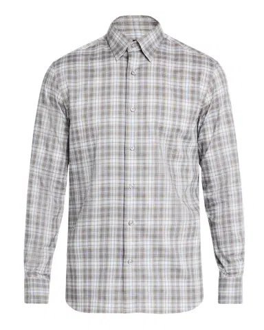 Brioni Men's Cotton Check Casual Button-Down Shirt | Thumbnail 1