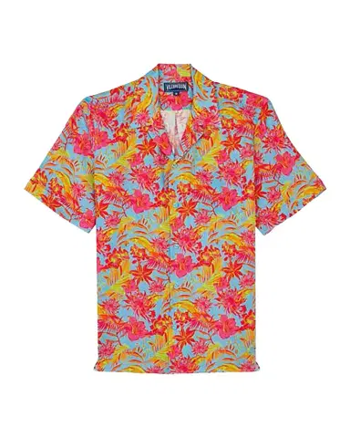 Vilebrequin Men's Tahiti Flower-Print Camp Shirt | Thumbnail 1 Vilebrequin Men's Tahiti Flower-Print Camp Shirt | Thumbnail 1