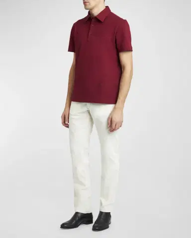 Brioni Men's Cotton Jersey Polo Shirt | Thumbnail 2
